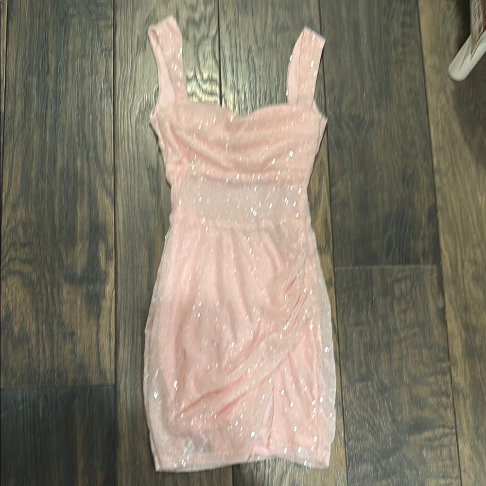 Windsor Pink Bodycon Mini Dress Square Neck